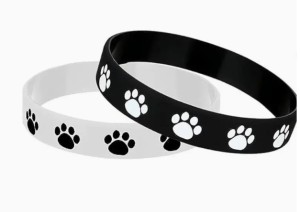 Armband siliconen hondenpootjes