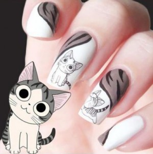 Nagelstickers kat