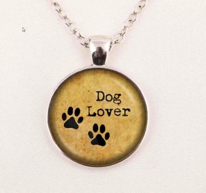 dog lover silver necklace