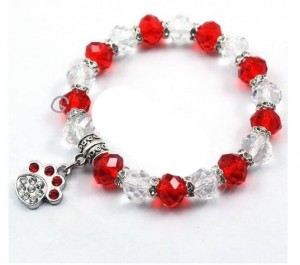 Armband kralen rood