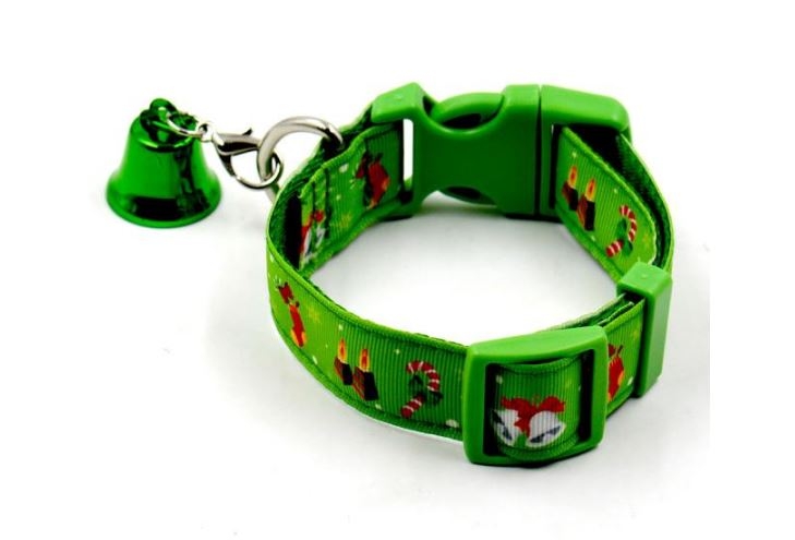 Passend Bomen planten schermutseling Halsband kerst met bel groen - Amor para Perros donatiewinkel liefde voor  honden