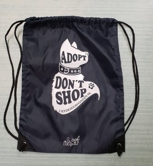 Rugtasje adopt don't shop liefdevoorhonden