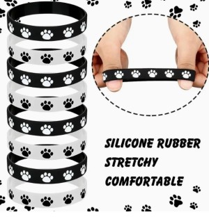 armbandje siliconen hondenpootjes