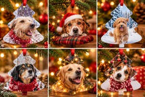 Kersthanger hond gepersonaliseerd